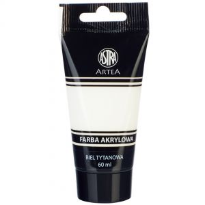 Farba akrylowa Astra Artea, 60ml, Biel tytanowa